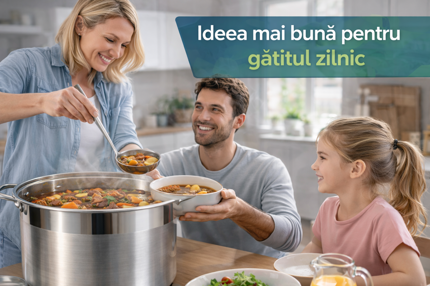 Oala Inox 7 Litri, 22 x 19 cm, Capac din Sticla Termorezistenta