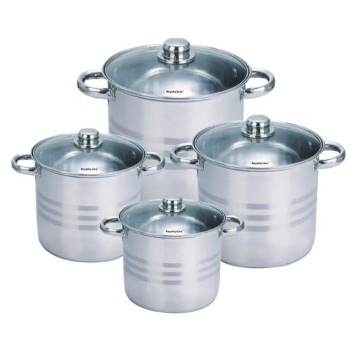 Royalty Line Set 4 oale inox cu capac Royalty Line