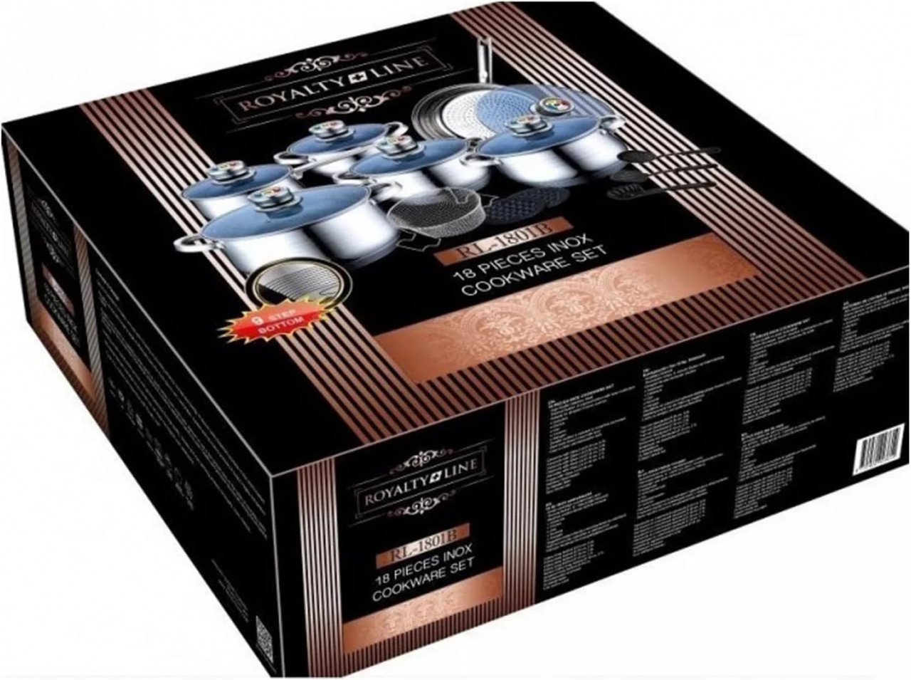 Set vase gatit 18 piese , otel inoxidabil, Royalty Line