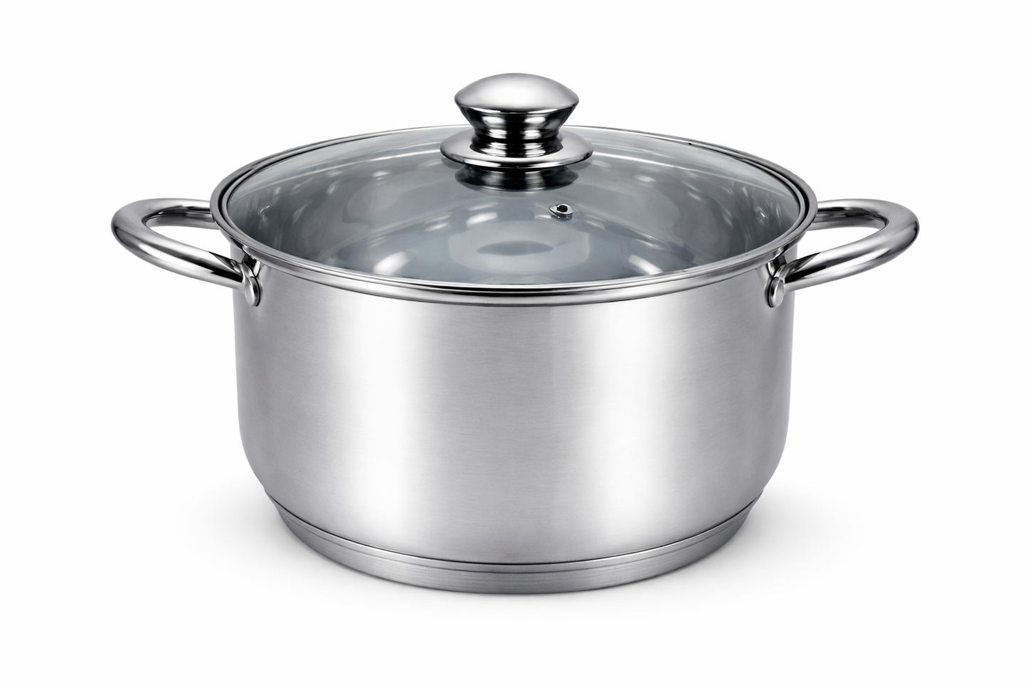 Oala Inox 6.4L, 24 cm, Capac Sticla, Compatibila Inductie