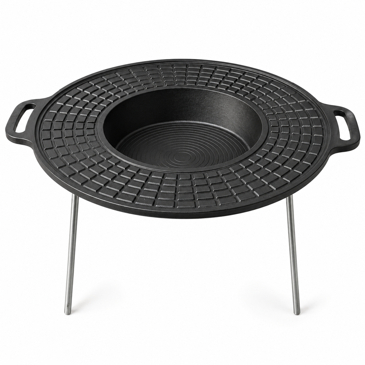Disc Gratar Fonta Xelon 50 cm cu Oala Centrala si Picioare