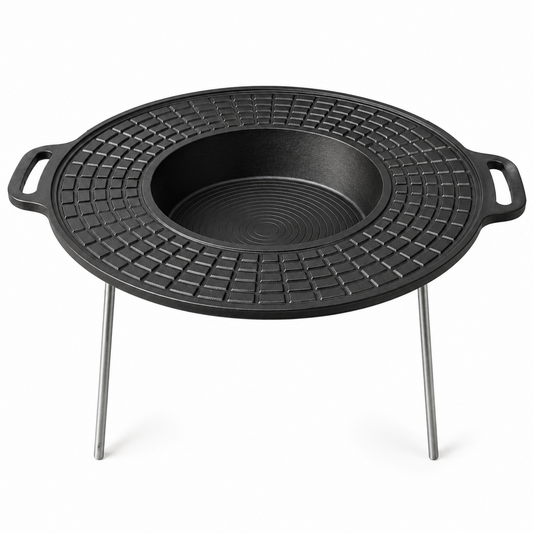 Disc Gratar Fonta Xelon 50 cm cu Oala Centrala si Picioare