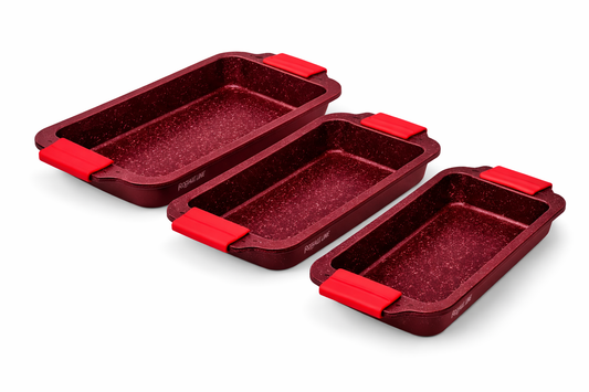 Set 3 Tavi de Copt Royalty Line Granit Roasting Pan S/M/L, Antiaderente, PFOA Free