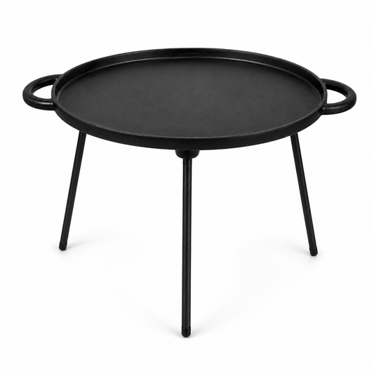 Disc Gratar Fonta Xelon 34 cm cu Perete, Manere si Picioare