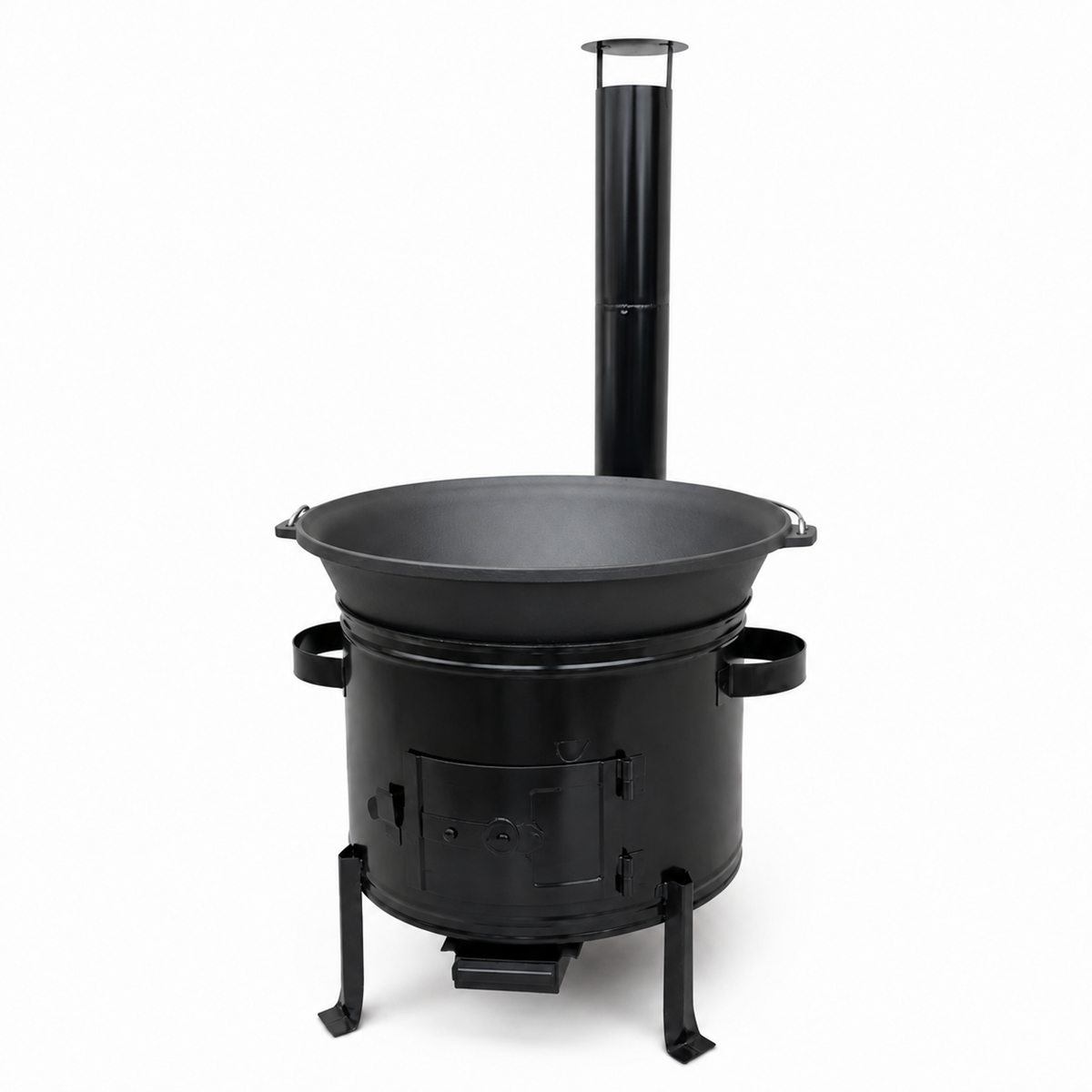 Ceaun Fonta 30L cu Focar 45 cm si Horn pentru Gatit Traditional