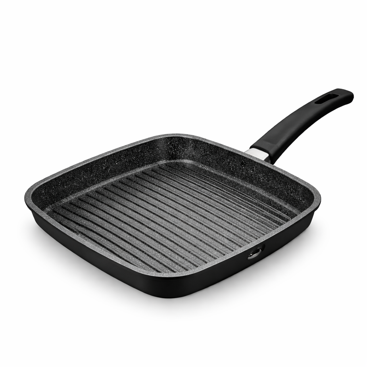 Tigaie Grill Patrata 28 cm, Antiaderenta Marble, Compatibila Inductie