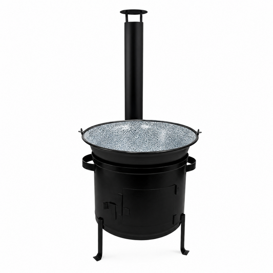 Set Ceaun Emailat 20L cu Focar 39 cm si Horn pentru Gatit