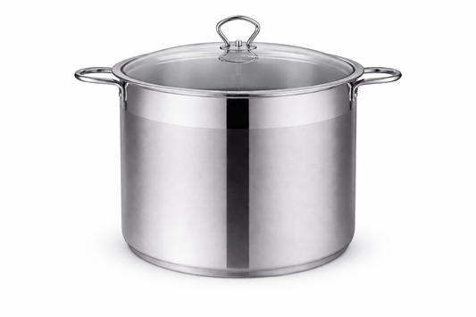 Oala Inox Royalty Line 40 x 27 cm, 30L, Capac din Sticla Termorezistenta