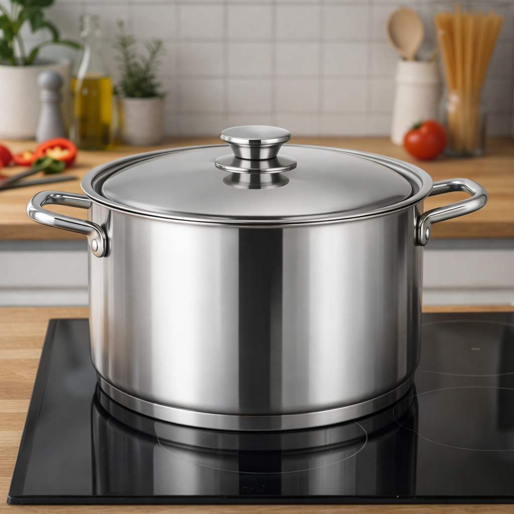 Cratita Inox 10L, 36 x 14 cm, Capac Metalic, Fund Termic, Royalty Line