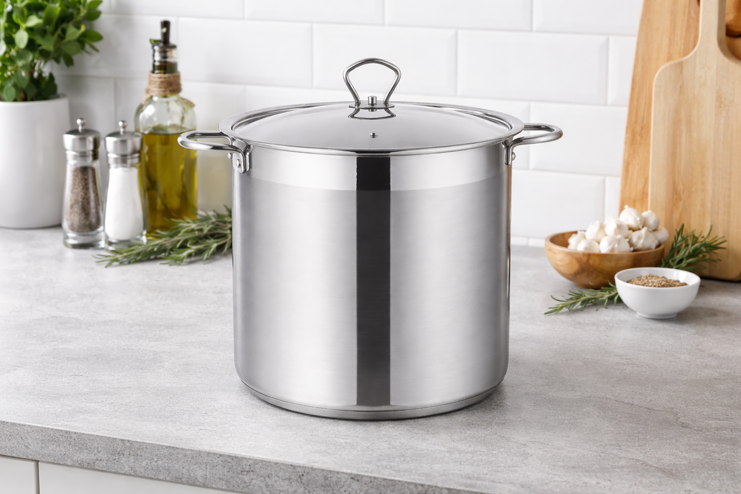 Oala Inox Royalty Line 38 x 26 cm cu Capac Metalic, Capacitate Mare