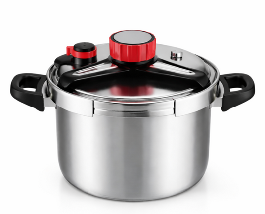 Oala Sub Presiune Inox 7 Litri, 22 cm, Compatibila cu Toate Tipurile de Plite