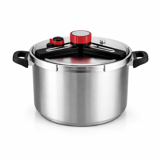 Oala Sub Presiune Inox 12 Litri, 26 cm, Compatibila cu Toate Tipurile de Plite