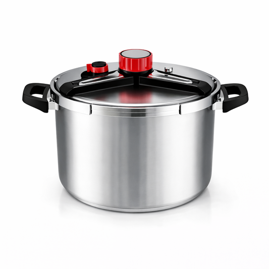 Oala Sub Presiune Inox 9 Litri, 26 cm, Compatibila cu Toate Tipurile de Plite