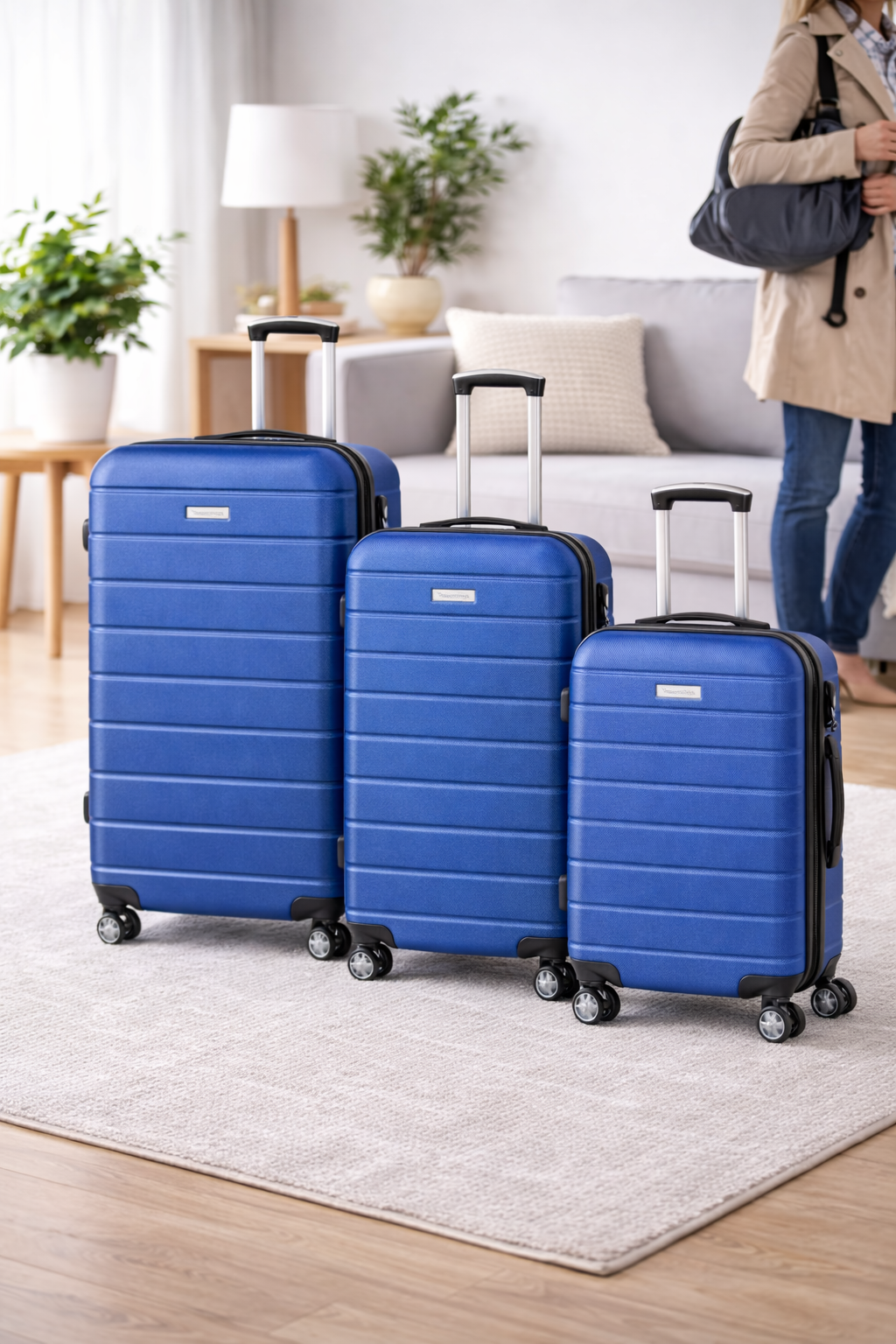 Royalty Line  – Set 3 Valize de Calatorie Heavy Duty Blue