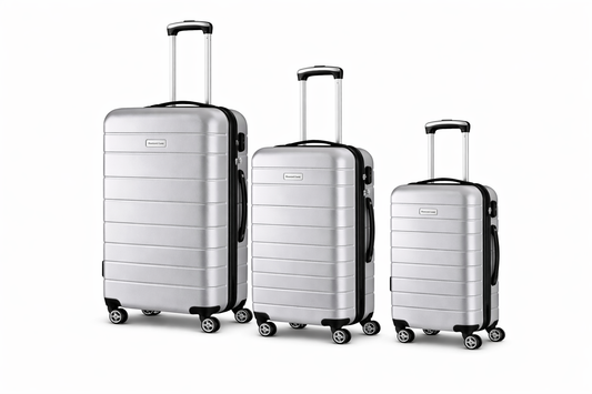 Set 3 valize trolere Royalty Line / volum 40, 63, 95 l / ABS / argintiu