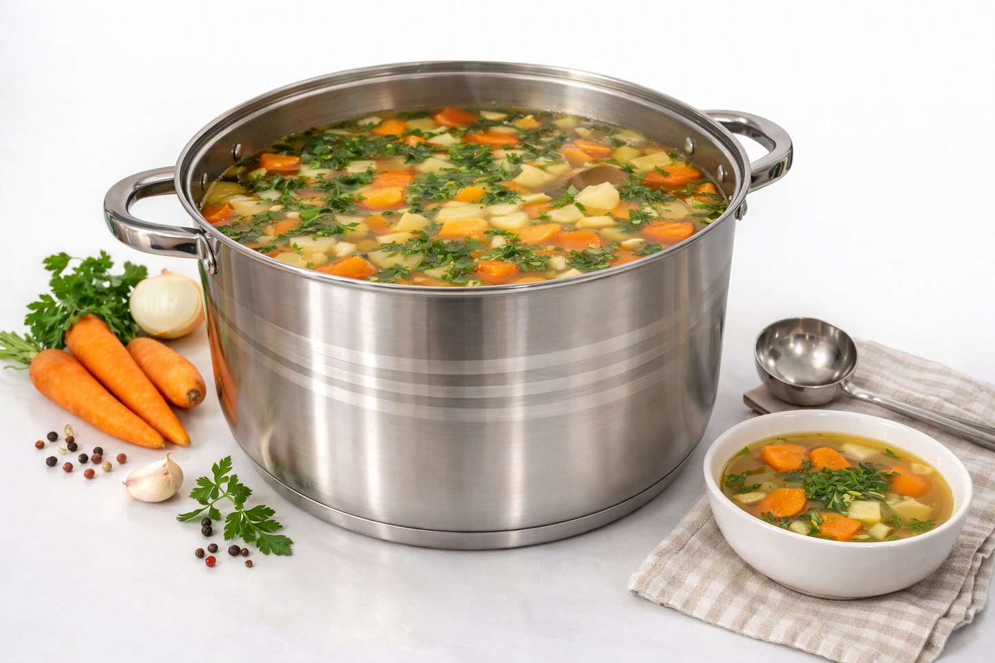 Cratita Inox 7.3L cu Capac Sticla, 28 cm, Pentru Gatit Zilnic