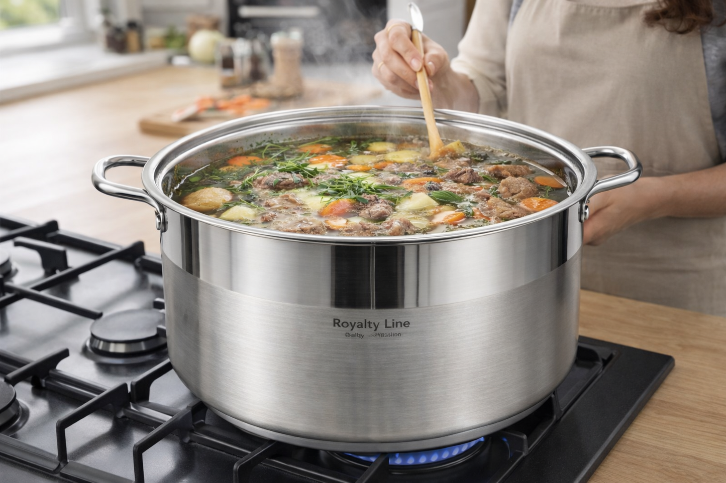 Cratita Inox Royalty Line 40 x 16 cm, 20L, Capac Metalic