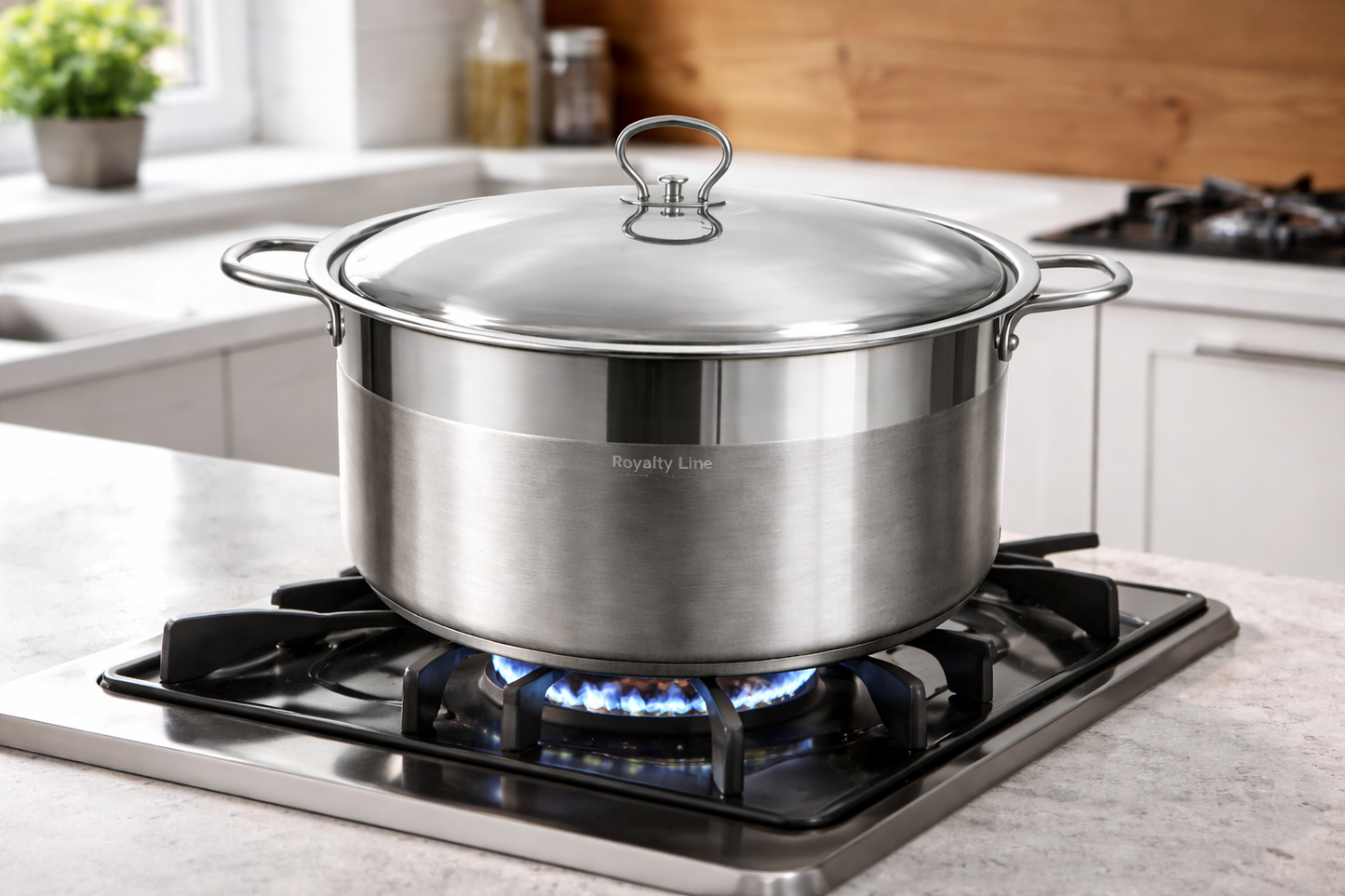 Cratita Inox Royalty Line 36 x 14 cm, 8L, Capac Metalic
