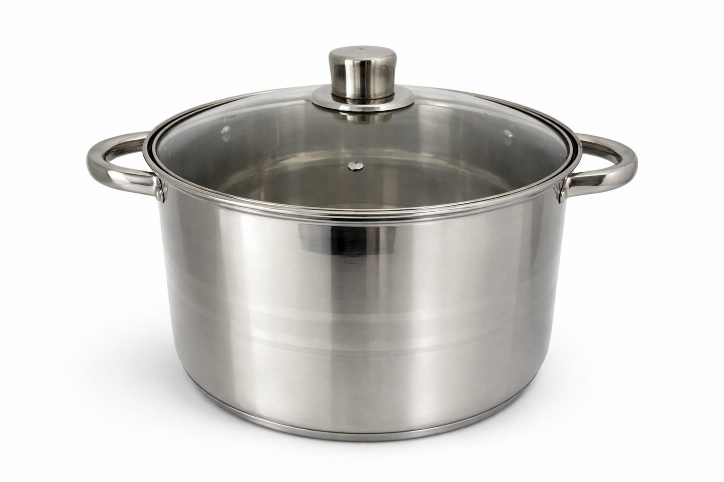 Oala Inox 9 Litri, 24 x 20 cm, Capac din Sticla Termorezistenta