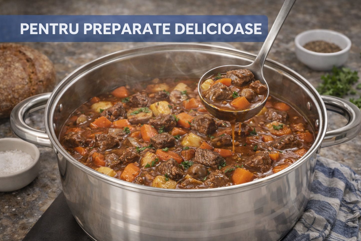Cratita Inox 9.1L cu Capac Sticla Termorezistenta, Pentru Gatit Zilnic