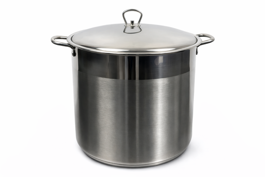 Oala Inox 26L cu Capac, Pentru Supe, Ciorbe, Sarmale si Gatit Volum Mare