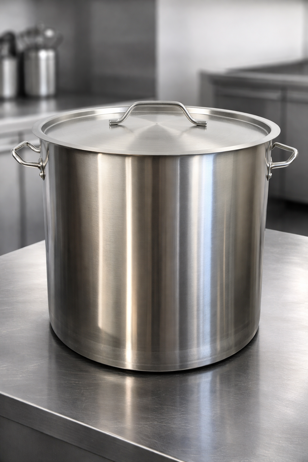 Oala Profesionala Inox 100L, 50 x 50 cm, Capac Inclus, Horeca Catering