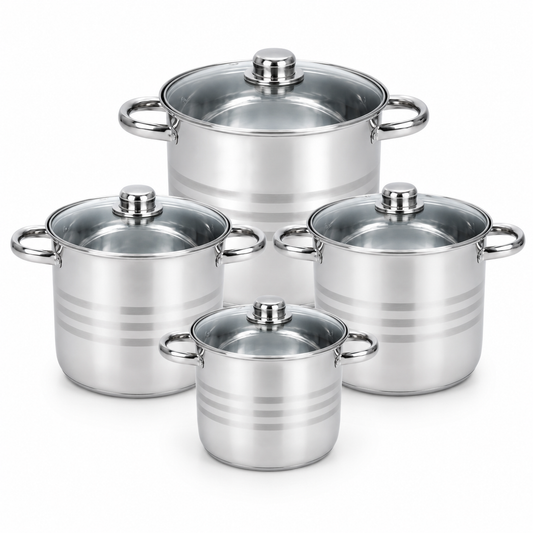 Royalty Line Set 4 oale inox cu capac Royalty Line