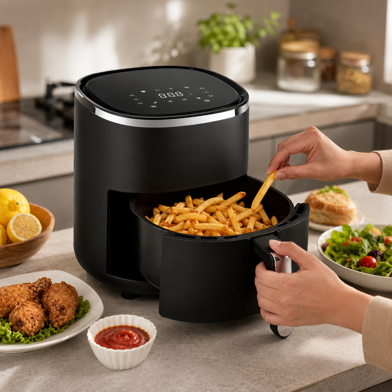 Friteuza cu aer cald Royalty Line  – 1200 W •3.5