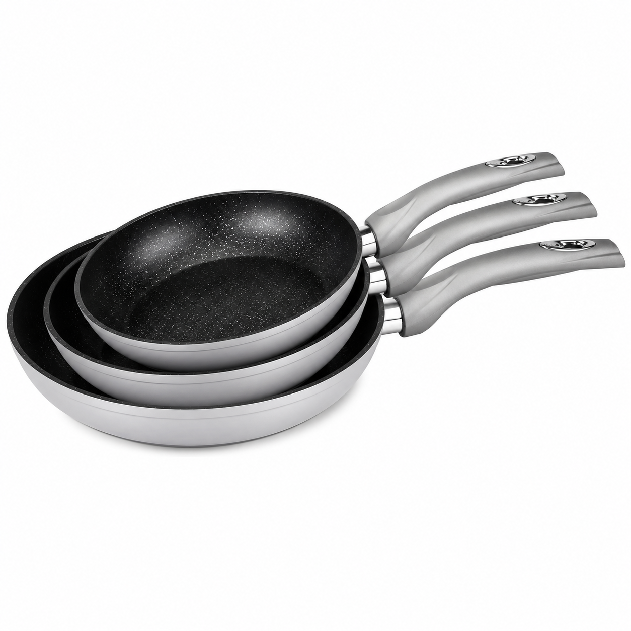 Set 3 tigai interior marmorat Royalty Line -SILVER