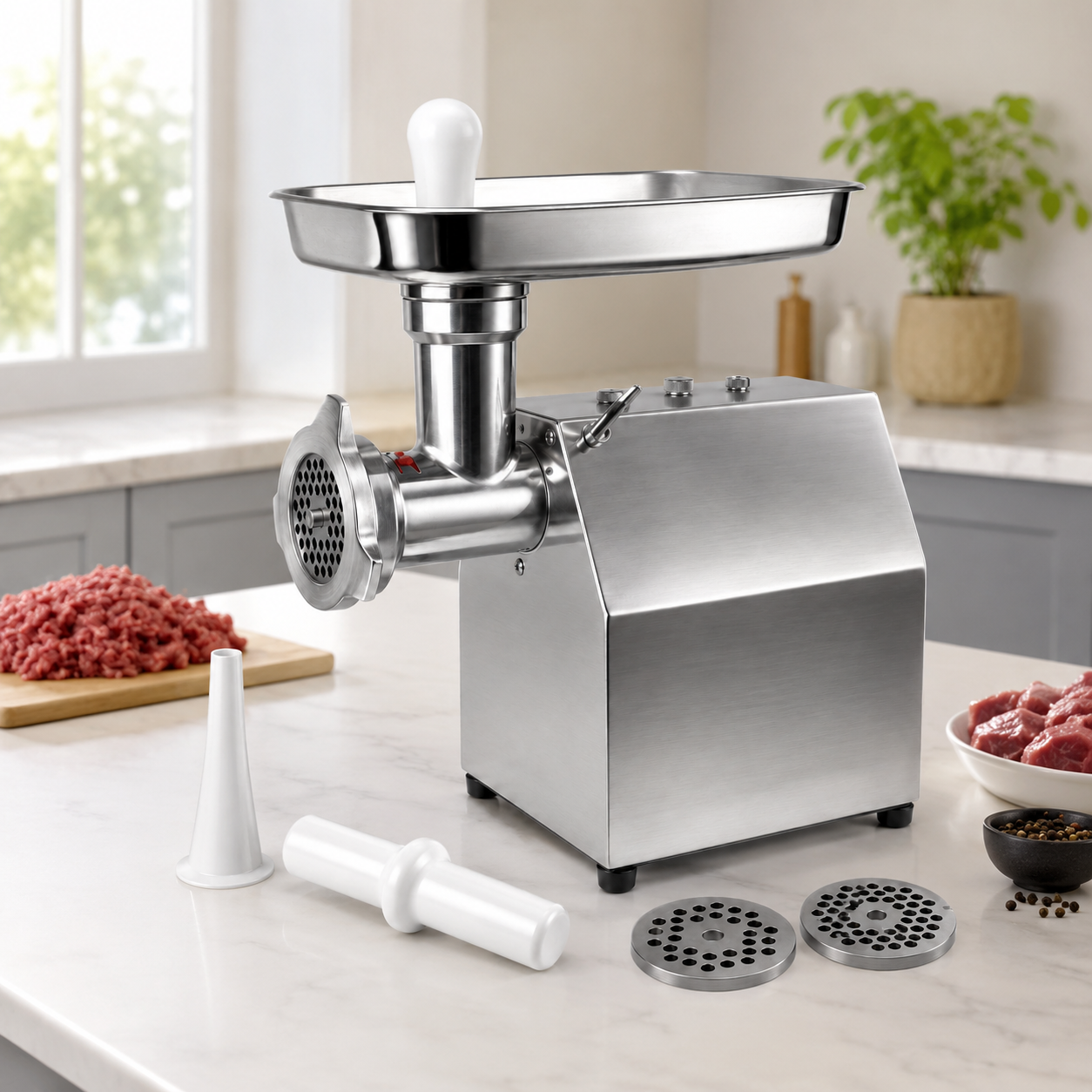 Tocator de carne Craft-Tec, profesional, 1500W, 250 Kg/h