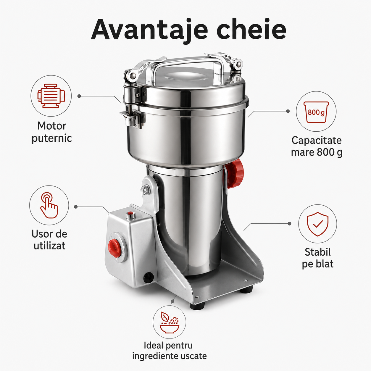 Royalty Line Moara si Macinator multifunctional 800g 2000W