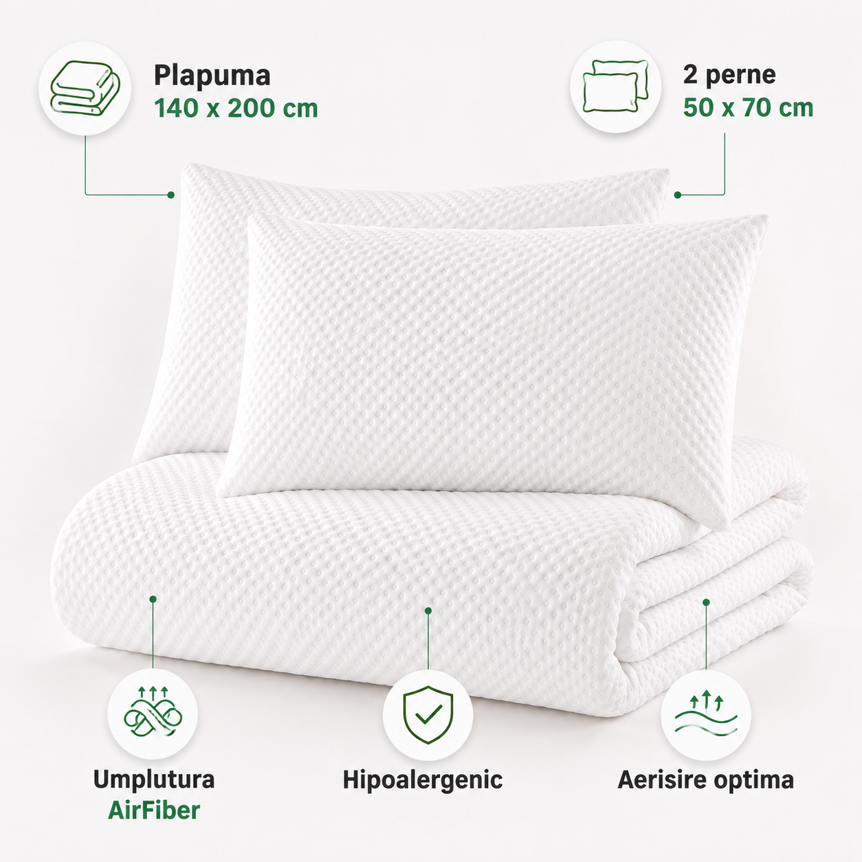 Set BIOMED Thermo Oxigen Plus – Plapuma si doua perne