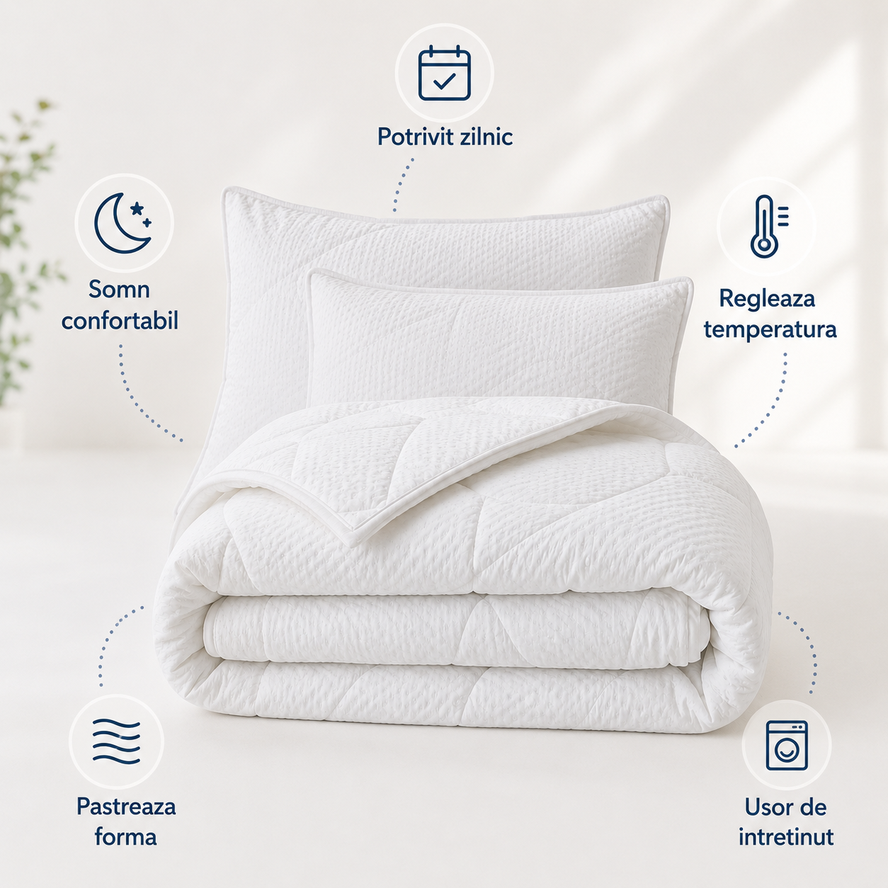 Set Pilota Clima Smart – Plapuma si doua perne pentru un confort inteligent