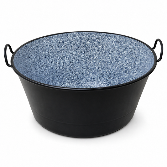 Ceaun Emailat 60L din Tabla, 60 cm, cu Urechi Laterale