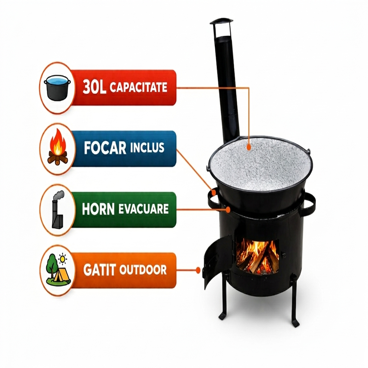 Ceaun 30L cu focar 42cm si horn