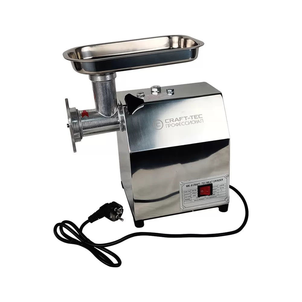 Masina de tocat carne electrica din inox Craft Tec ,1000W,100 Kg/h,11.5 Kg