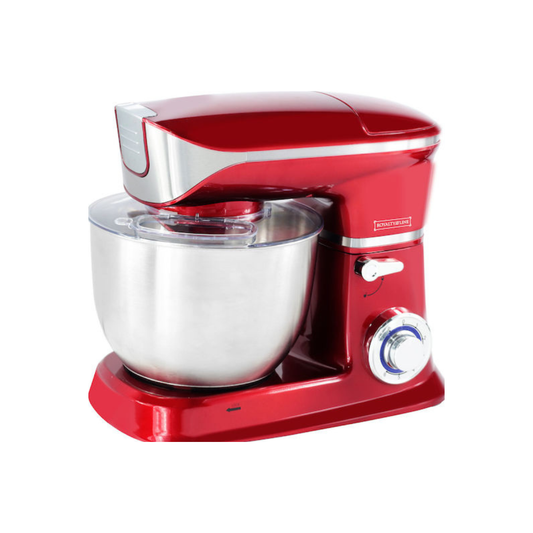 Robot bucatarie Royalty Line rosu  1900 W, 6.5 l, 6 viteze, bol inox, 3 palete incluse