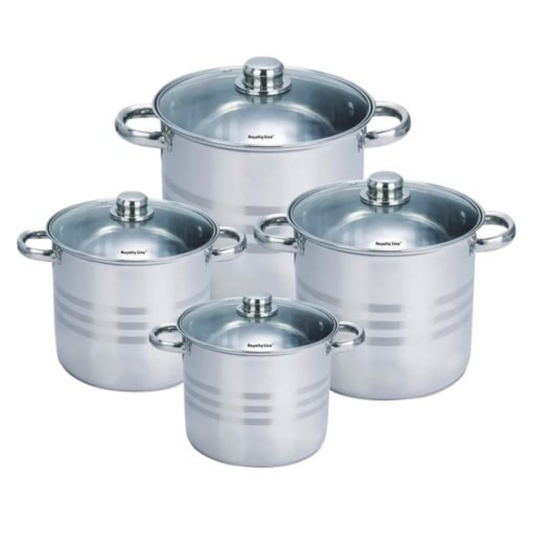 Royalty Line Set 4 oale inox cu capac Royalty Line