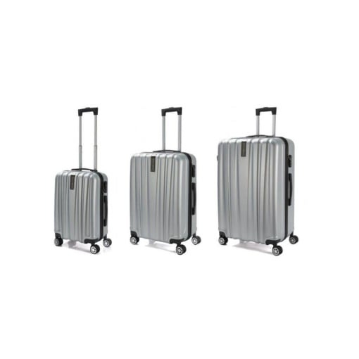 Set 3 valize trolere Royalty Line / volum 40, 63, 95 l / ABS / argintiu