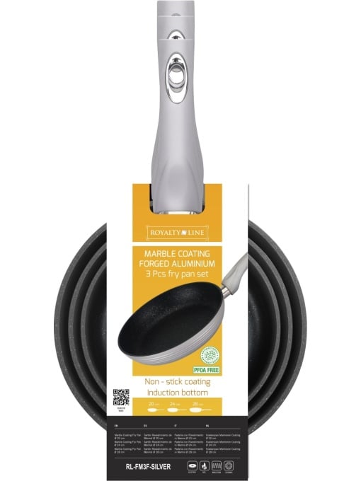 Set 3 tigai interior marmorat Royalty Line -SILVER