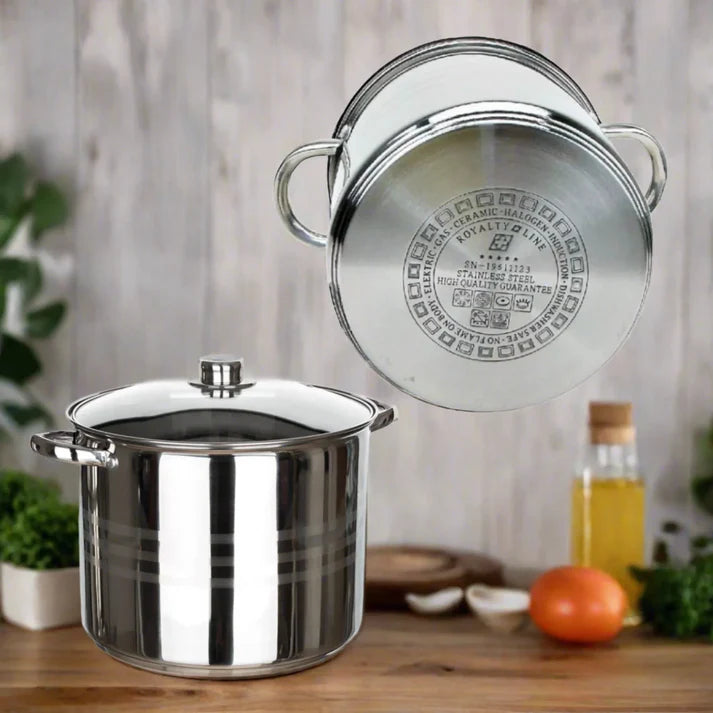 Set 3 oale cu capace, 8.8L, 10.6L, 12.6L  Royalty Line Inox Inductie